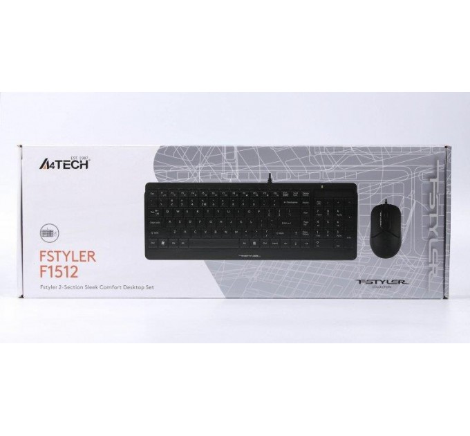A4Tech Комплект (клавіатура, миша) A4Tech F1512 Black