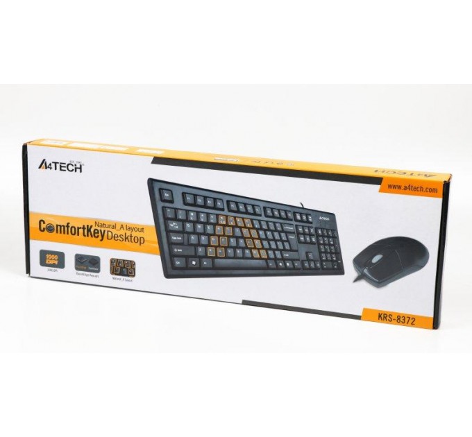 A4Tech Комплект (клавиатура, мышь) A4Tech KRS-8372 Black