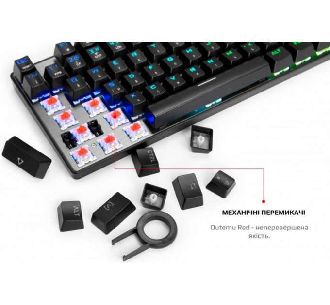 Motospeed Комплект (клавиатура, мышь) Motospeed CK888 Outemu Red Silver/Black (mtck888mr)