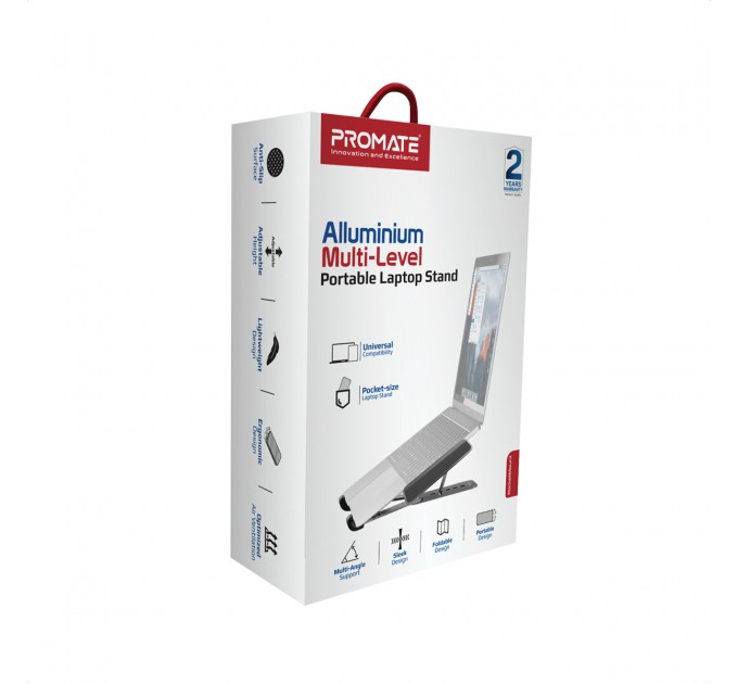 Promate Охлаждающая подставка для ноутбука Promate PocketMount Grey