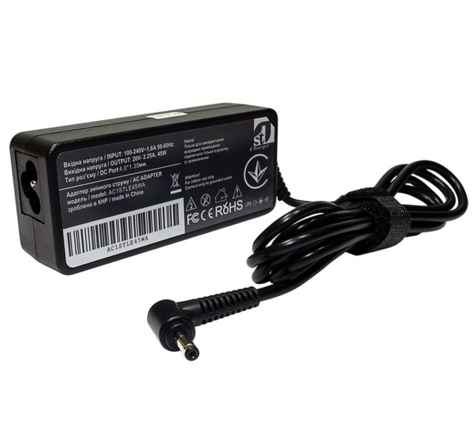 1StCharger Блок живлення 1StCharger для ноутбука Lenovo 20V 45W 2.25A 4.0х1.35мм (AC1STLE45WF)
