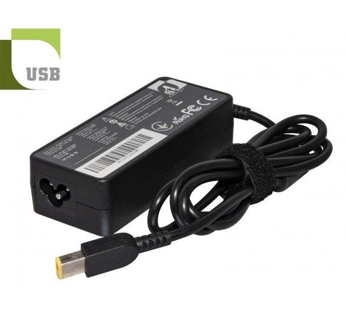 1StCharger Блок живлення 1StCharger для ноутбука Lenovo 20V 65W 3.25A USB (AC1STLE65WC)