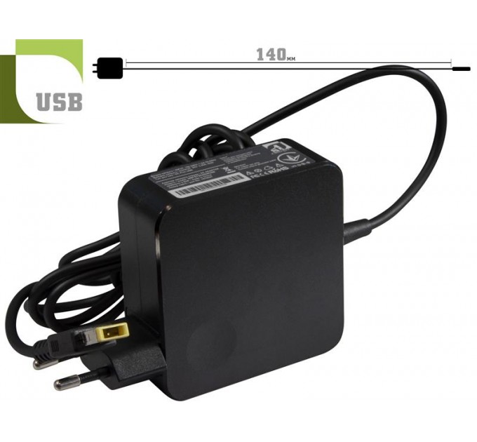 1StCharger Блок живлення 1StCharger для ноутбука Lenovo 20V 65W 3.25A USB Wall Mount (WM1ST20V65WUSB)