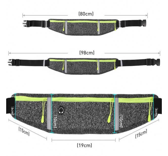 BeCover Поясная сумка BeCover DL0005 Dark Gray (706065) + органайзер для наушников