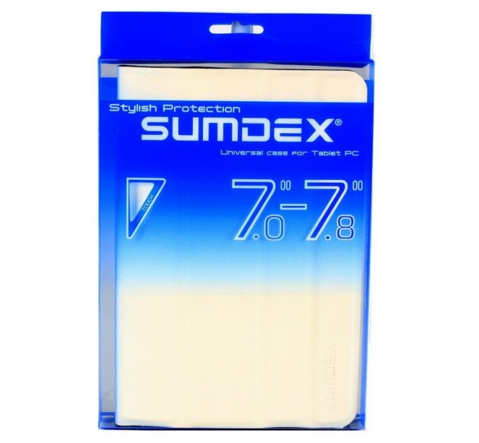 Sumdex Чехол-книжка Sumdex универсальный 7" White (TCH-704WT)