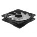Deepcool Вентилятор DeepCool RF120B, 120х120х25 мм, 3-pin, 4-pin, черный с белым