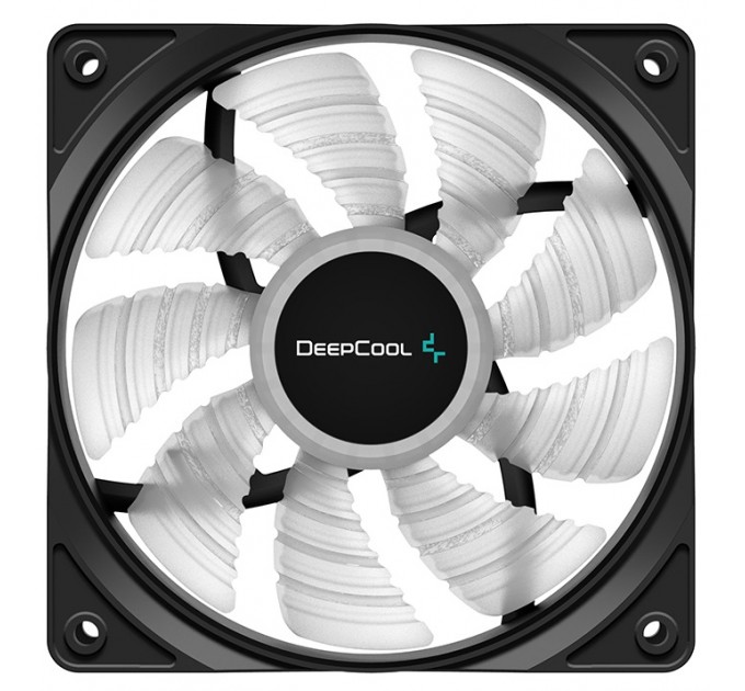 Deepcool Вентилятор DeepCool RF120B, 120х120х25 мм, 3-pin, 4-pin, черный с белым