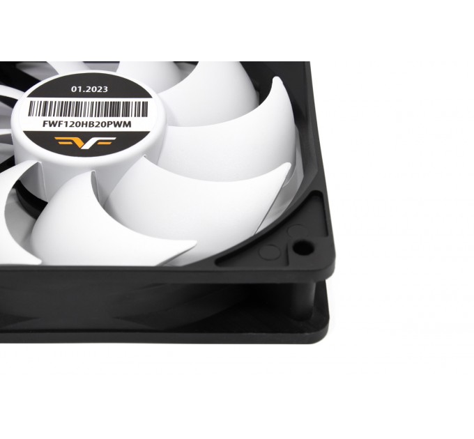 Frime Вентилятор Frime (FWF120HB20PWM) 120x120x25мм, PWM Black/White
