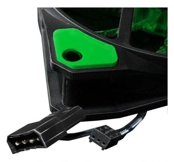 Frime Вентилятор Frime Iris LED Fan 15LED Green (FLF-HB120G15); 120х120х25мм, 3-pin+4-pin