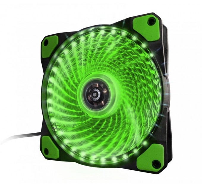 Frime Вентилятор Frime Iris LED Fan 33LED Green (FLF-HB120G33); 120х120х25мм, 3-pin+4-pin