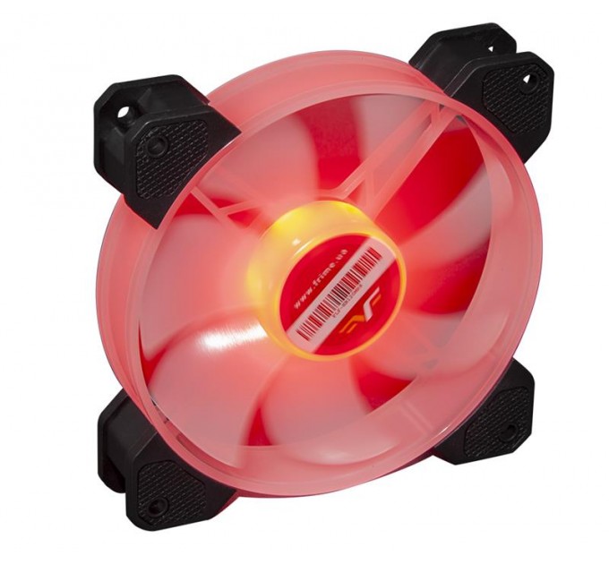 Frime Вентилятор Frime Iris LED Fan Mid Red (FLF-HB120MR8), 120х120х25 мм, 3-pin Molex, Black/White