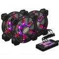 Frime Набор Frime RGB-вентиляторов + Fun hub + ДУ Frime Iris Flicker KIT (IRISFLICKERKIT), 120х120х25, 6-pin