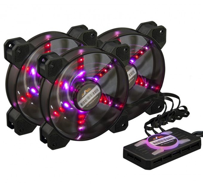 Frime Набор Frime RGB-вентиляторов + Fun hub + ДУ Frime Iris Flicker KIT (IRISFLICKERKIT), 120х120х25, 6-pin
