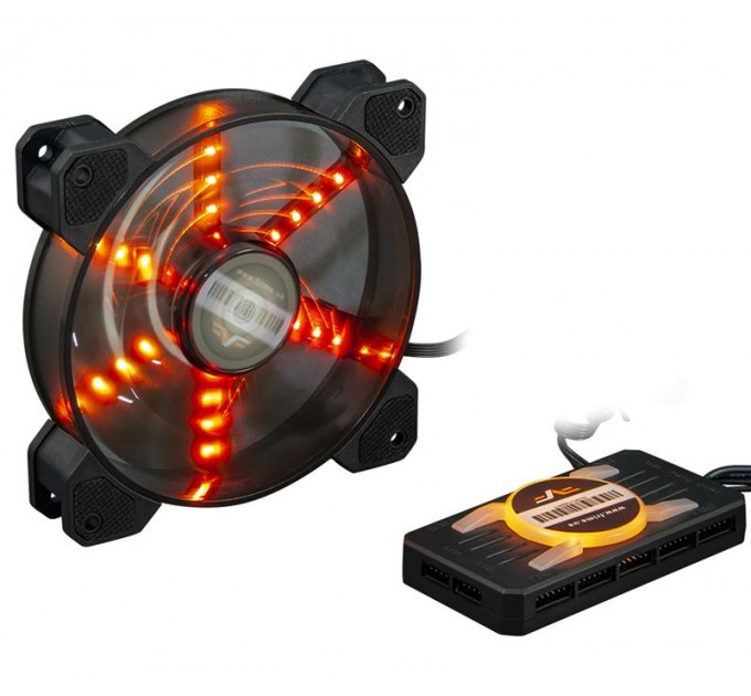 Frime Набор Frime RGB-вентиляторов + Fun hub + ДУ Frime Iris Flicker KIT (IRISFLICKERKIT), 120х120х25, 6-pin