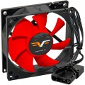 Frime Вентилятор Frime (FRF80HB3) 80x80x25мм, 3pin+Molex, Black/Red
