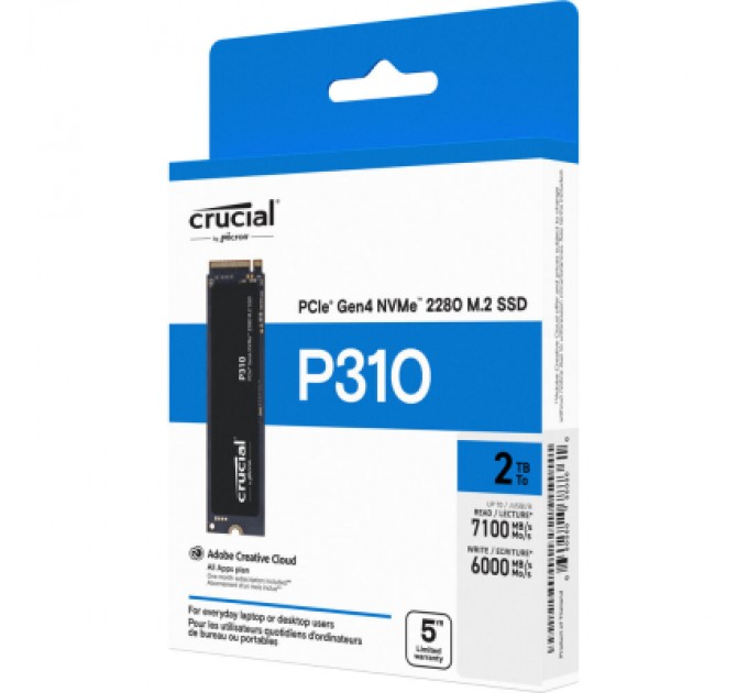 Micron Накопичувач SSD M.2 2280 500GB P310 Micron (CT500P310SSD8)