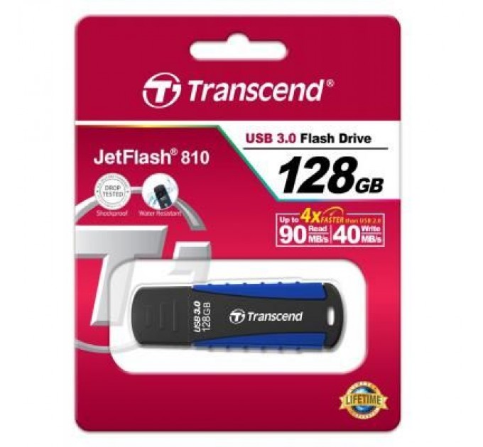 Transcend USB флеш накопичувач Transcend 128GB JetFlash 810 Rugged USB 3.0 (TS128GJF810)