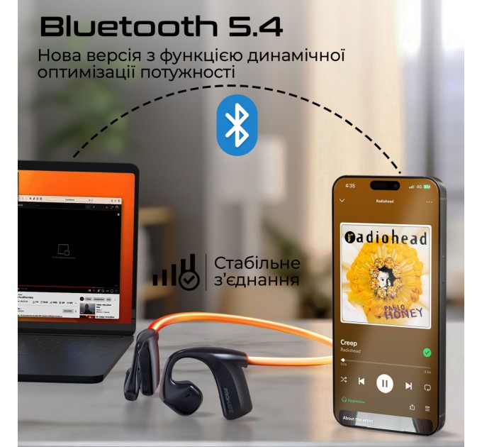 Promate Bluetooth-гарнітура Promate RippleGlow Black
