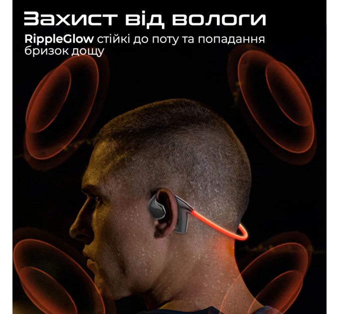 Promate Bluetooth-гарнітура Promate RippleGlow Black