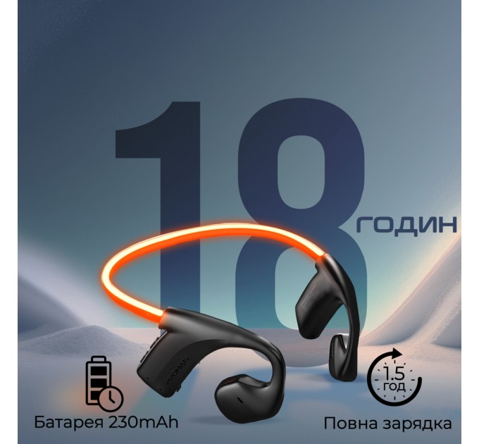 Promate Bluetooth-гарнітура Promate RippleGlow Black