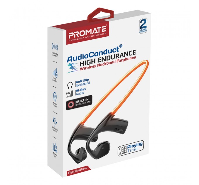Promate Bluetooth-гарнітура Promate RippleGlow Black