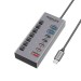 Promate Концентратор USB Type-C Promate Gegahub-10G 7 in 1 Grey (gegahub-10g)