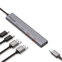 Концентратор USB Type-C Promate LiteHub-Pro 4 in 1 Grey (litehub-pro) Концентратор USB Type-C Promate LiteHub-Pro 4 in 1 Grey (litehub-pro)