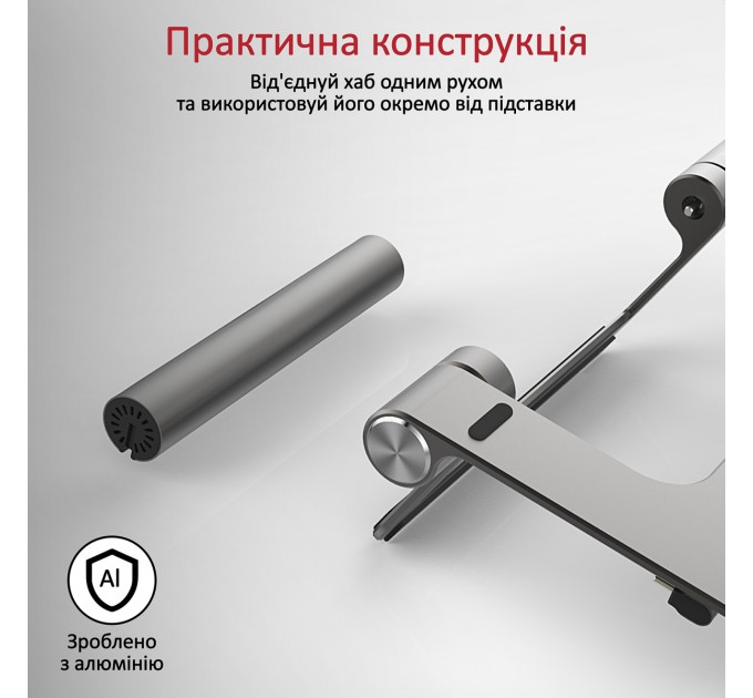 Promate Концентратор USB Type-C Promate PrimeBase-C 9 in 1 Grey (primebase-c.grey)