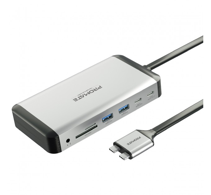 Promate Концентратор USB Type-C Promate VersaHub 13 in 1 Grey (versahub-mst.grey)