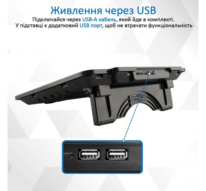 Promate Охолоджуюча пiдставка для ноутбука Promate AirBase-1 Black