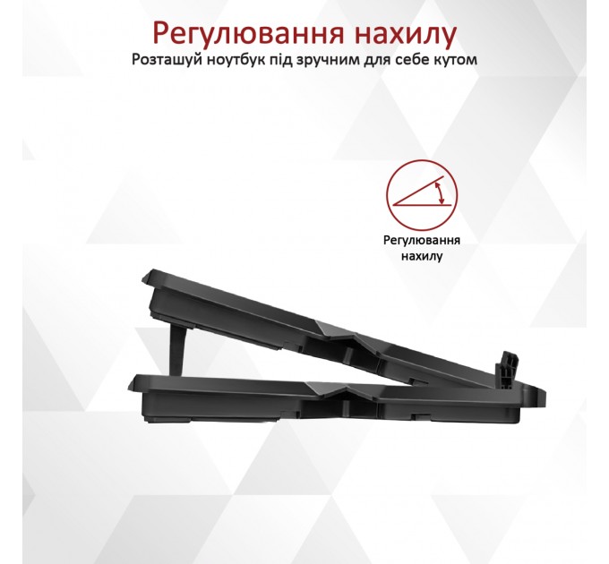 Promate Охолоджуюча пiдставка для ноутбука Promate AirBase-3 Black
