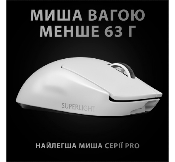 Logitech Мишка Logitech G Pro X Superlight Wireless White (910-005942)