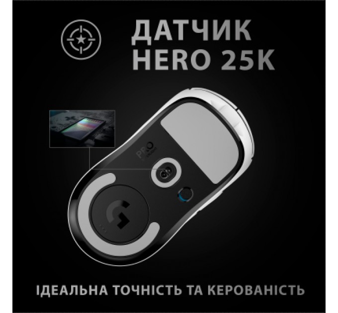 Logitech Мишка Logitech G Pro X Superlight Wireless White (910-005942)
