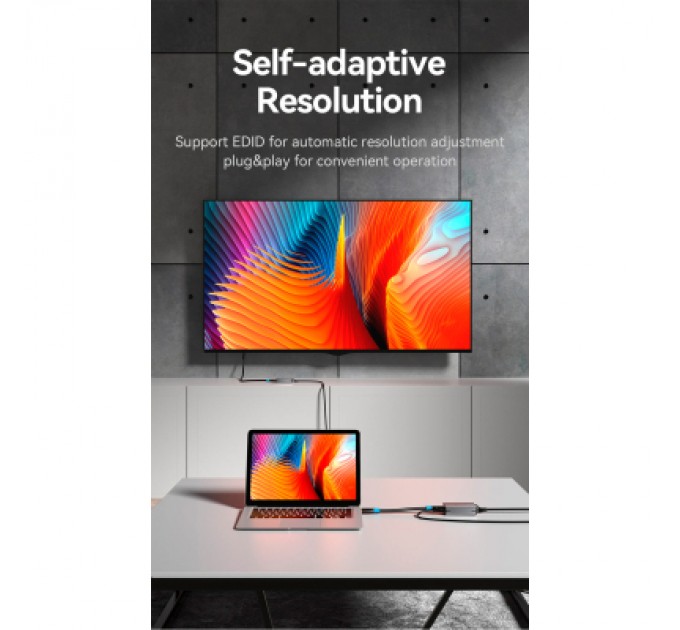 Vention Адаптер HDMI via UTP up to 60m w/Power adapter(RX/TX) V1.4 1080p 60Hz 3D DD7.1 Vention (AKGH0-EU)