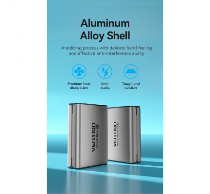 Vention Адаптер HDMI via UTP up to 60m w/Power adapter(RX/TX) V1.4 1080p 60Hz 3D DD7.1 Vention (AKGH0-EU)