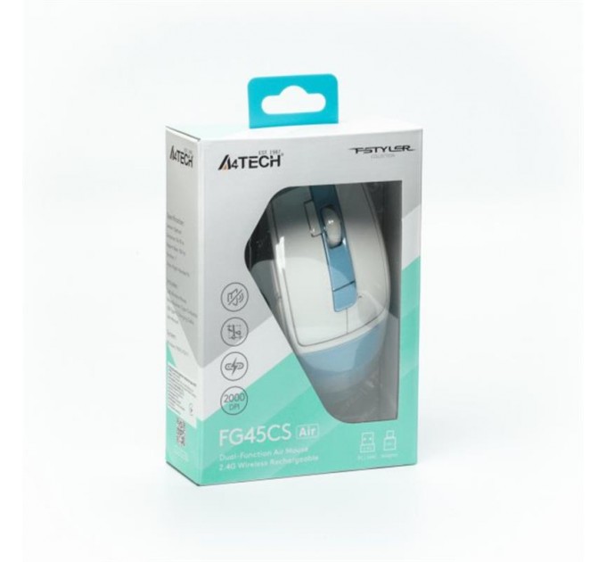 A4Tech Миша бездротова A4Tech Fstyler FG45CS Air lcy Blue