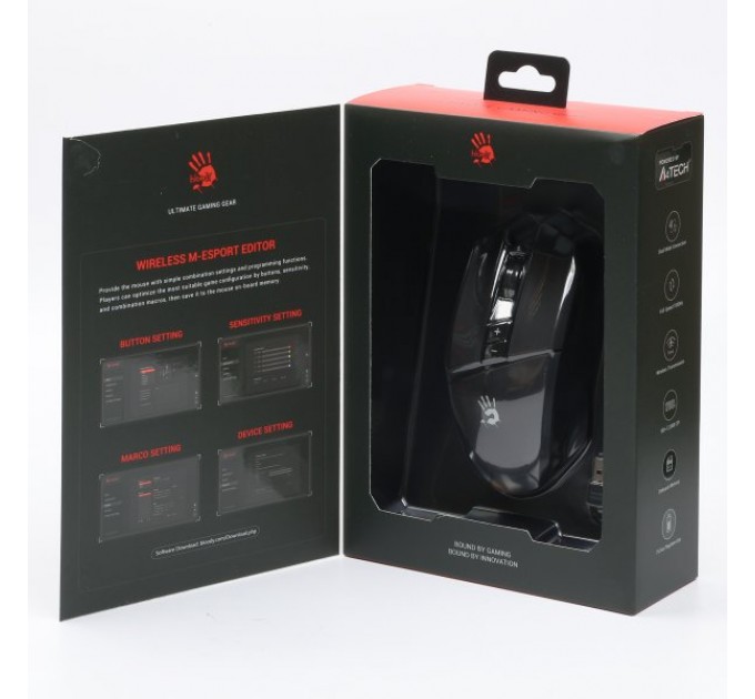 A4Tech Миша бездротова A4Tech Bloody R36 Ultra Stone Black