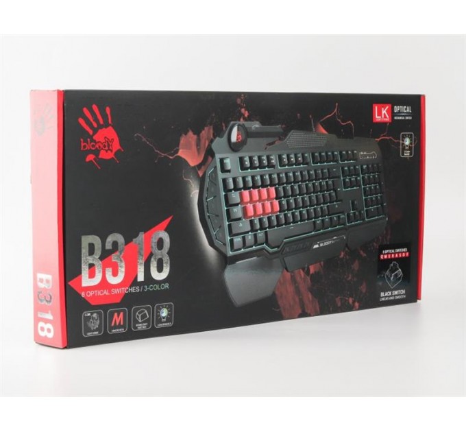 A4Tech Клавіатура A4Tech Bloody B318 LK Black USB
