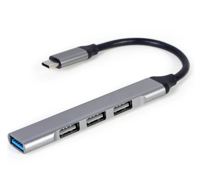 Gembird Концентратор USB Type-C Gembird 1xUSB3.1, 3хUSB2.0, метал, Grey (UHB-CM-U3P1U2P3-03)