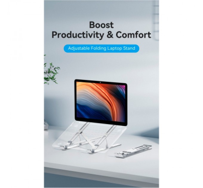 Vention Підставка до ноутбука Vention Laptop X-type Stand Silver Aluminum Alloy (KDMI0)