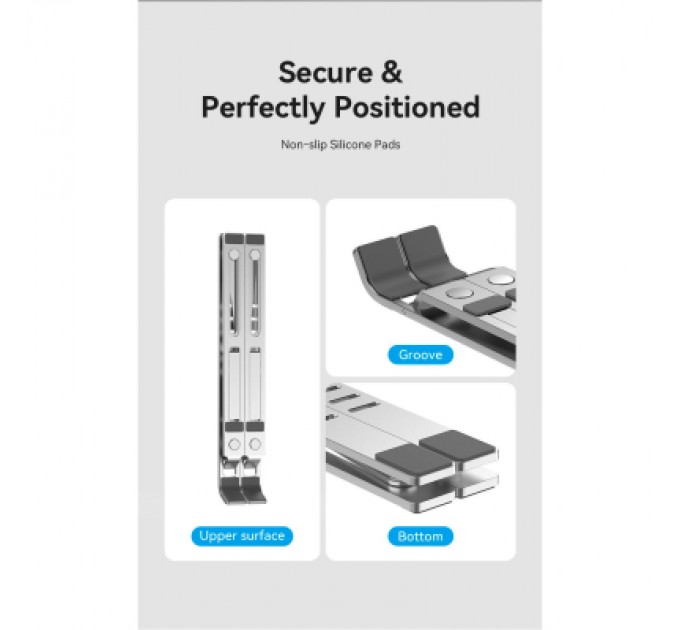Vention Підставка до ноутбука Vention Laptop X-type Stand Silver Aluminum Alloy (KDMI0)
