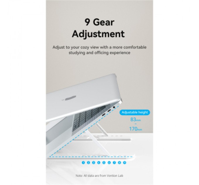 Vention Підставка до ноутбука Vention Laptop X-type Stand White ABS 83-170мм (KDNW0)