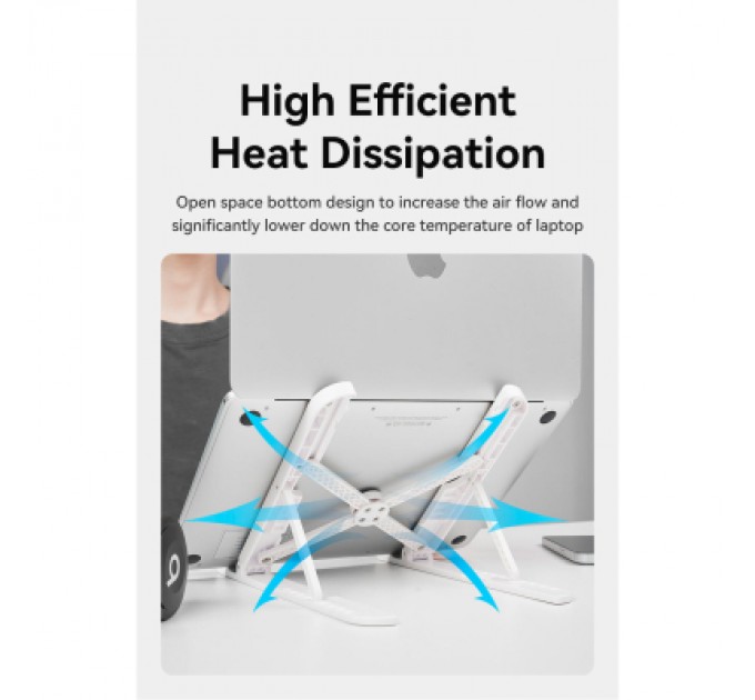 Vention Підставка до ноутбука Vention Laptop X-type Stand White ABS 83-170мм (KDNW0)