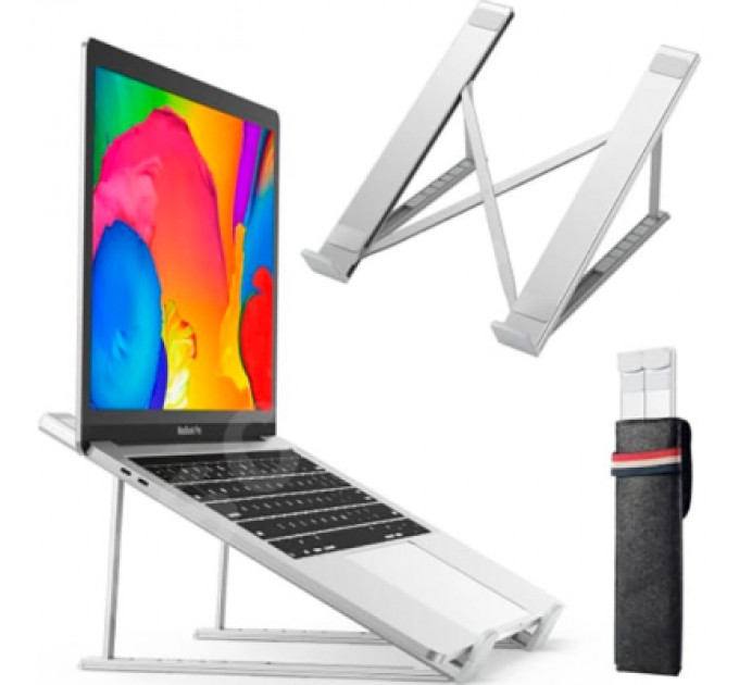Vention Підставка до ноутбука Vention Foldable 90-136mm Laptop up 15.6" stand silver (H055-SL)
