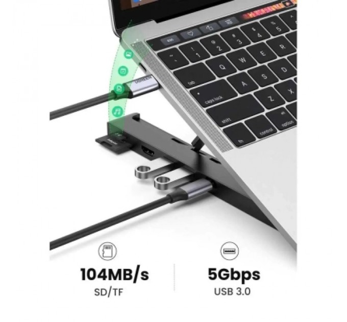 Ugreen Підставка до ноутбука Ugreen X-Kit HUB Type C-->2xUSB 3.2 Gen1 (80551)