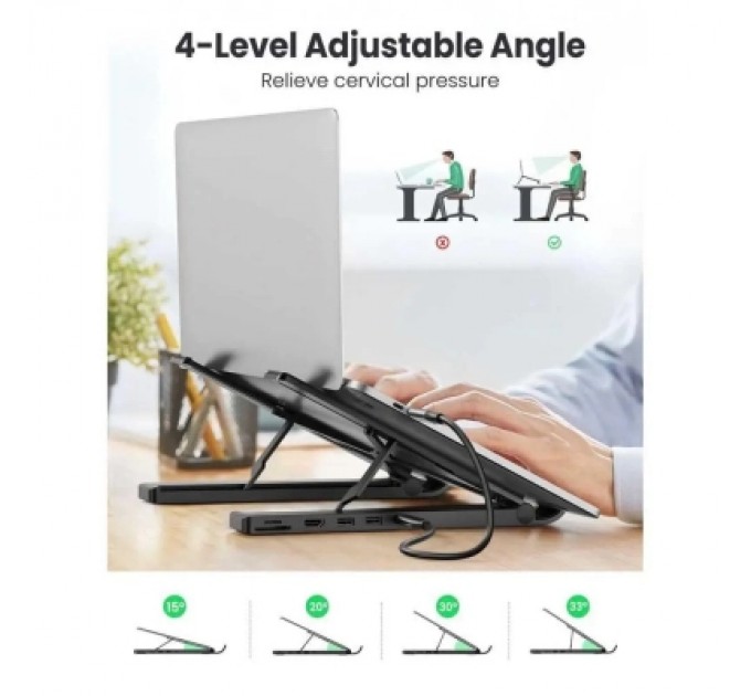 Ugreen Підставка до ноутбука Ugreen X-Kit HUB Type C-->2xUSB 3.2 Gen1 (80551)