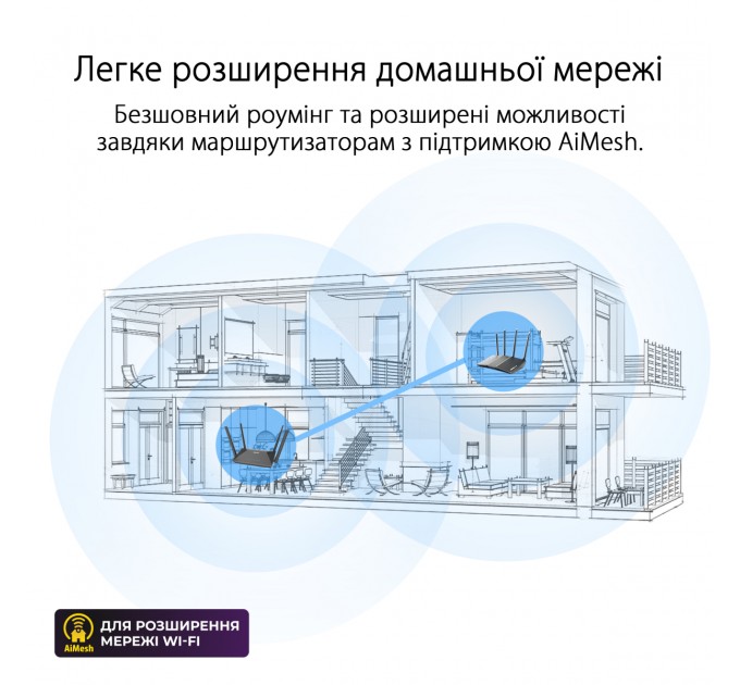 ASUS Бездротовий маршрутизатор Asus RT-AX52 (90IG08T0-MO3H00)