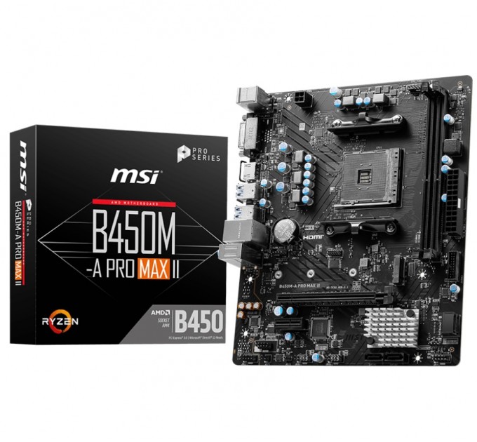 MSI Материнська плата MSI B450M-A Pro Max II Socket AM4
