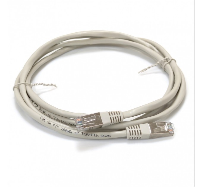 Kingda Патч-корд FTP Kingda (PAFT4200) cat.5e, 2м, сірий