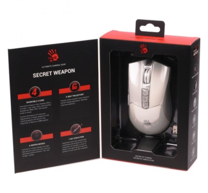 A4Tech Мишка A4Tech Bloody R90 Plus Wireless Greyish White (4711421001731)